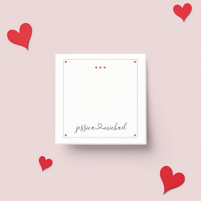Bloco De Notas Elegantes Blocos de Notas Adhesivas de Favor de Ca (Personalized Elegance: Joined by Love Wedding Post-it Notes 💍)