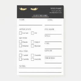 Bloco De Notas Elegantes notas adesivas Post-it® pretas e dourada
