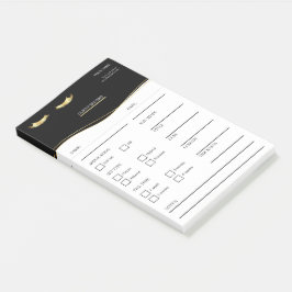 Bloco De Notas Elegantes notas adesivas Post-it® pretas e dourada