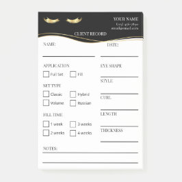 Bloco De Notas Elegantes notas Post-it® pretas e douradas para cl