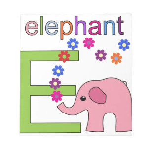 Bloco De Notas Elephant - Letra E