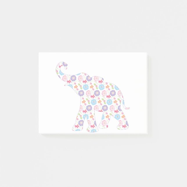 Bloco De Notas Elephant-with-Watercolor — Padrão Único (Frente)