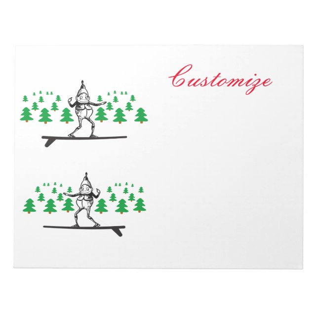 Bloco De Notas Elf em uma Surfboard Thunder_Cove (Frente)