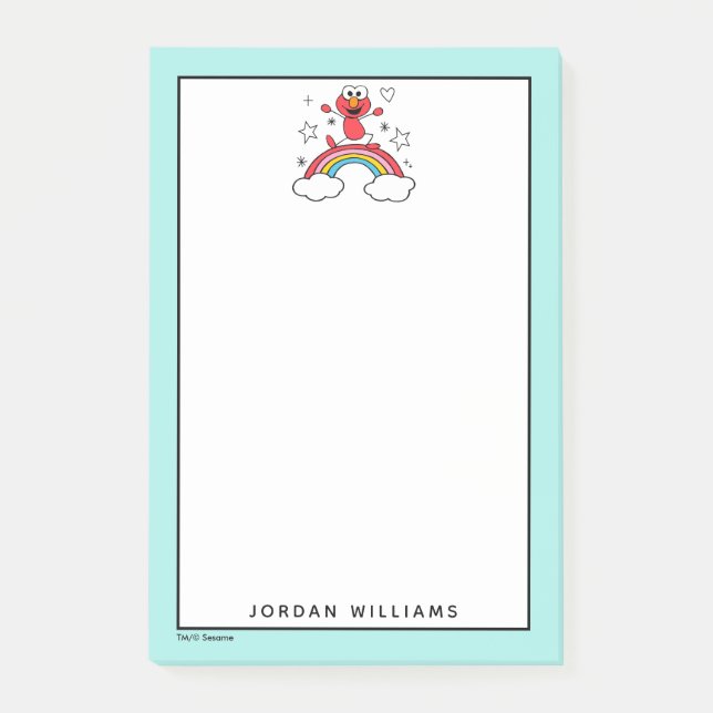 Bloco De Notas Elmo Rainbow Doodley Graphic (Frente)