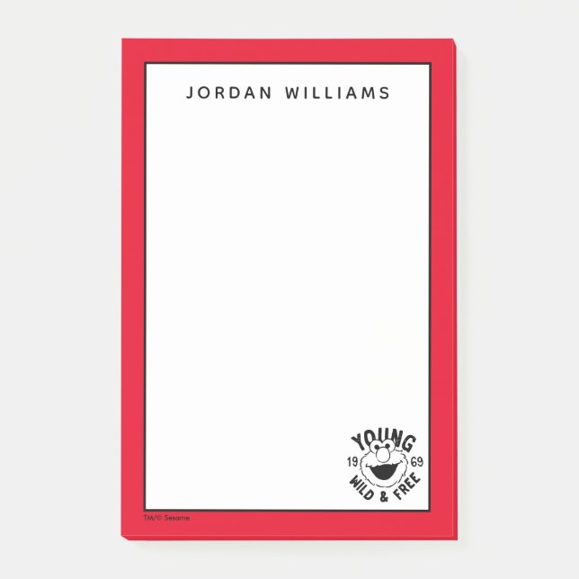 Bloco De Notas Elmo Skate Logo - Young, Wild & Free 1969 (Frente)