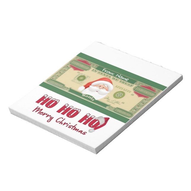 Bloco De Notas Embrulhos de Barra de Chocolate Bilhão de Natal Fe (Invertido)