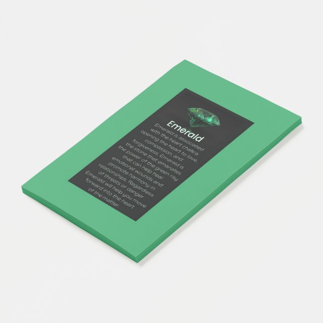 Bloco De Notas Emerald Crystal Significando Jewelry - Sinal de Po (Inclinado)