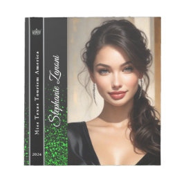 Bloco De Notas Emerald Glitz Pageant Autografar Pad