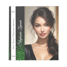 Bloco De Notas Emerald Glitz Pageant Autografar Pad