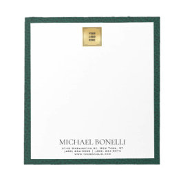 Bloco De Notas Emerald Green Leather Square