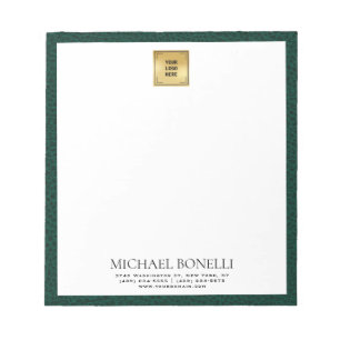 Bloco De Notas Emerald Green Leather Square