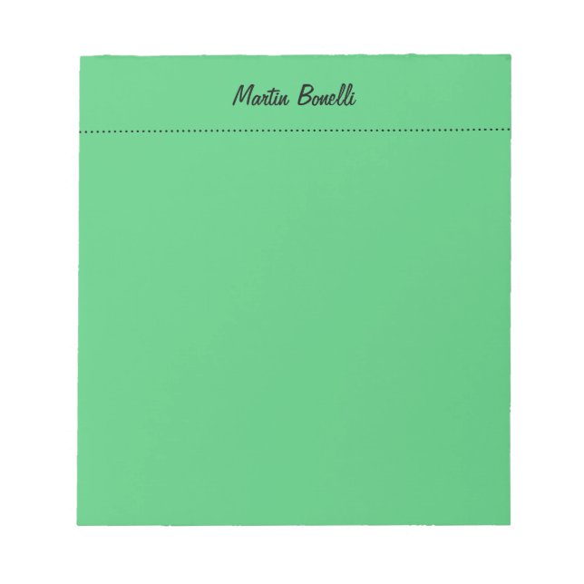 Bloco De Notas Emerald Green Plain Business (Frente)