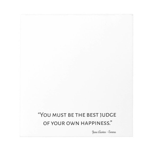 Bloco De Notas Emma Por Jane Austen Citação I (Frente)