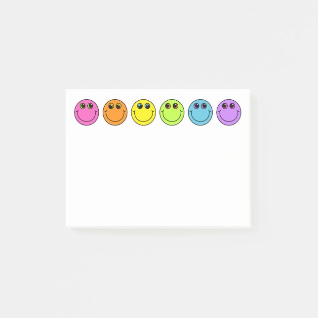 Bloco De Notas Emoji colorido enfrenta (Frente)