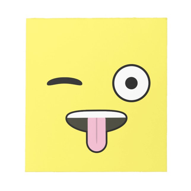 Bloco De Notas Emoji de Língua para Fora (Frente)