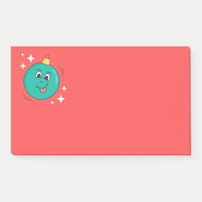 Bloco De Notas emoji de Natal sorriso (Frente)