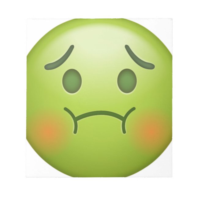 Bloco De Notas Emoji Face Doente (Frente)