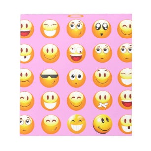 Bloco De Notas emoji rosa pastel