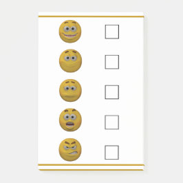 Bloco De Notas Emoticon da verificação do humor do estilo 3d