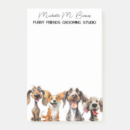 Bloco De Notas Empresa Canine Dog Groomer Pet Services