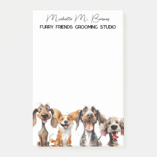 Bloco De Notas Empresa Canine Dog Groomer Pet Services