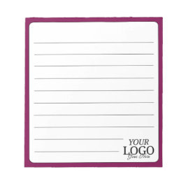 Bloco De Notas Empresa com o logotipo colorido de vinho elegante