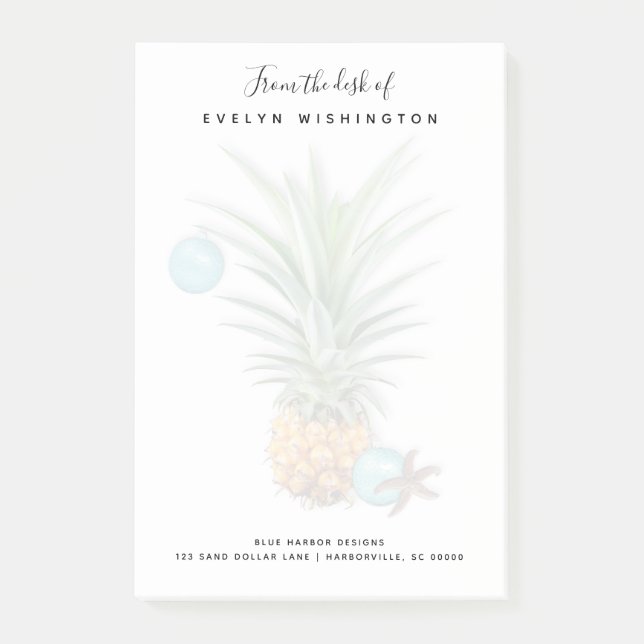 Bloco De Notas Empresa de abacaxi festivo (Frente)