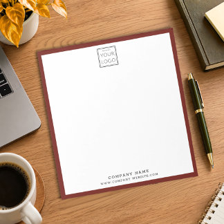 Bloco De Notas Empresa de Logotipo Comercial Personalizado Borda