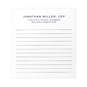 Bloco De Notas Empresa de Título de Nome Vinculado Simples