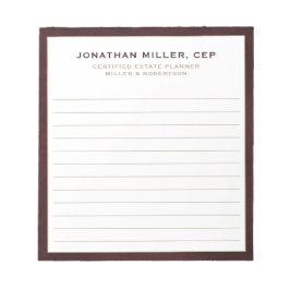 Bloco De Notas Empresa de Título do Nome Vinculado Profissional