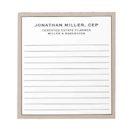 Bloco De Notas Empresa de Título do Nome Vinculado Profissional