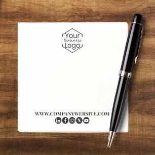 Bloco De Notas Empresa Website Professional Moderna Mídia Social