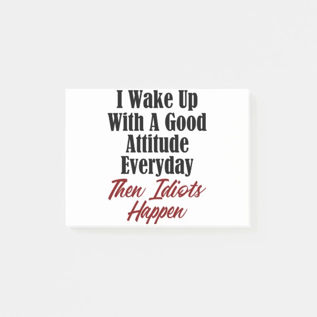 Bloco De Notas Empurrões dos idiota da atitude do design (Frente)