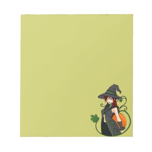 Bloco de Notas Encantador de Halloween (Frente)