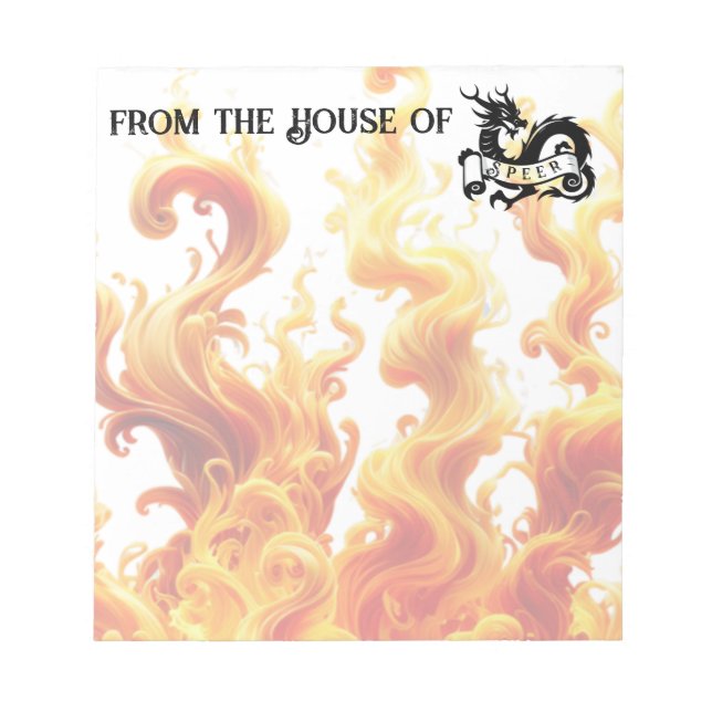 Bloco De Notas "Encantando Papel de carta de Dragão para a Fantas (Frente)