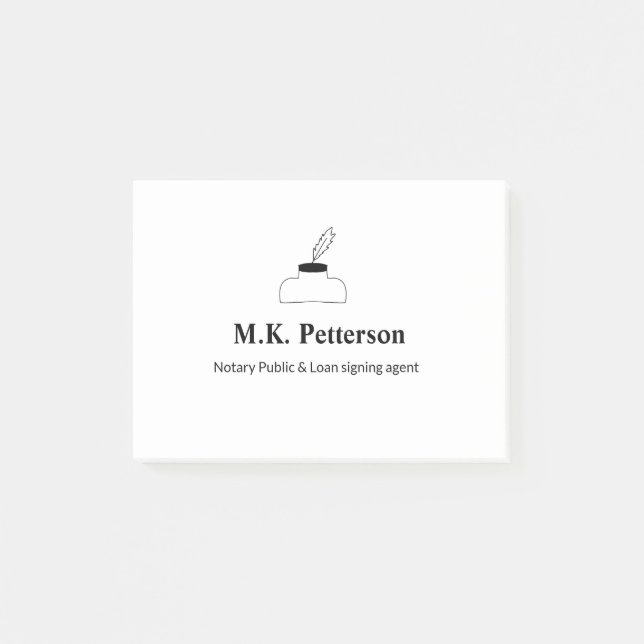 Bloco De Notas endereço de nome adicional do agente de assinatura (Frente)