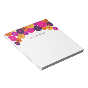 Bloco De Notas Energia da Flor de Hippie Puro e Rosa