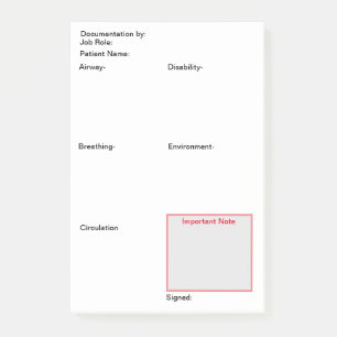 Bloco De Notas Enfermagem de documentos postados (vertical)