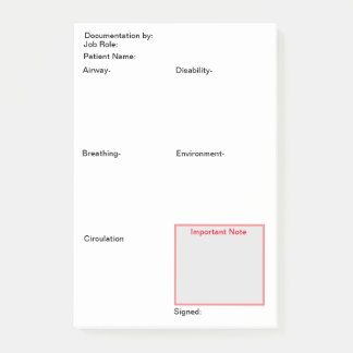 Bloco De Notas Enfermagem de documentos postados (vertical)