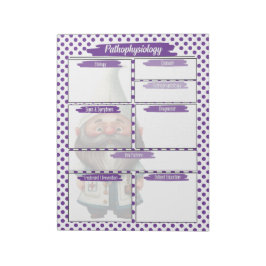 Bloco De Notas Enfermagem Roxa do Dr. Gnome - Temp. Patofisiologi