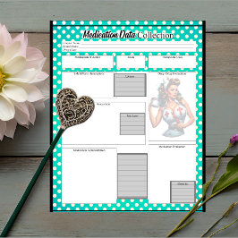 Bloco De Notas Enfermeira Abencoada Pinup _ Coleta de Dados de Me