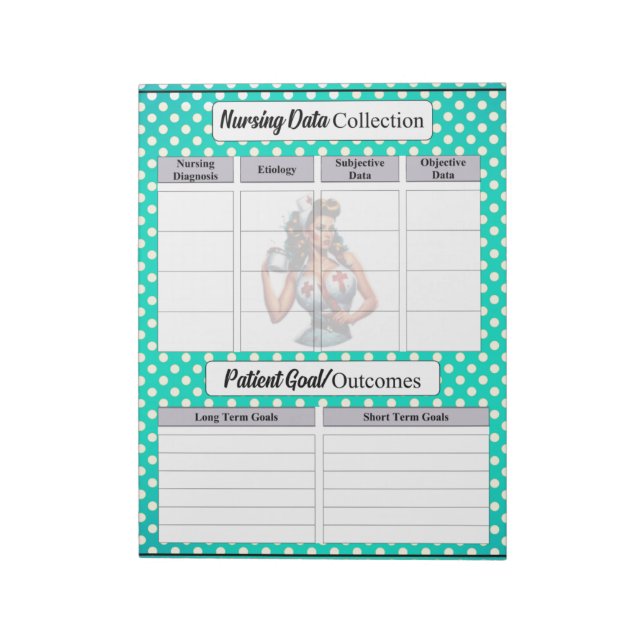 Bloco De Notas Enfermeira Abençoada Pinup_ Enfermando Coleta de D (Invertido)