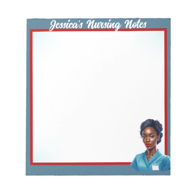 Bloco De Notas Enfermeira bonita Pinup está no meu sangue (Frente)