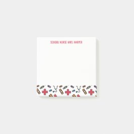 Bloco De Notas Enfermeira da escola personalizada da mesa de