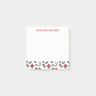 Bloco De Notas Enfermeira da escola personalizada da mesa de