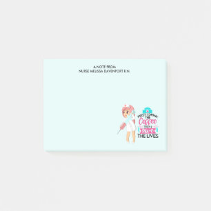 Bloco De Notas Enfermeira Engraçada Dizendo com Grande Agulha hip