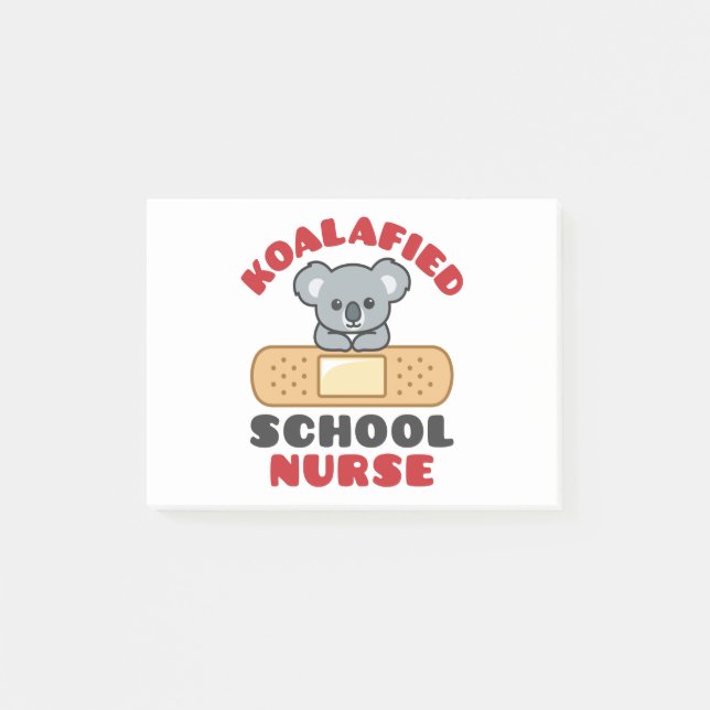 Bloco De Notas Enfermeira escolar Koala Koalafied (Frente)
