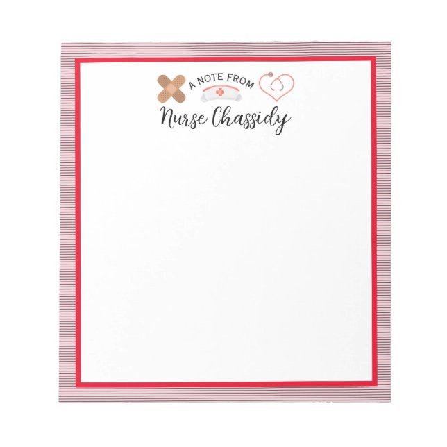 Bloco De Notas Enfermeira Escolar Trio (Frente)
