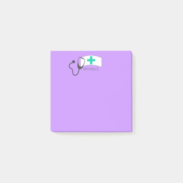 Bloco De Notas Enfermeira Estetoscópio Médico Enfermeiras Que Pas (Frente)