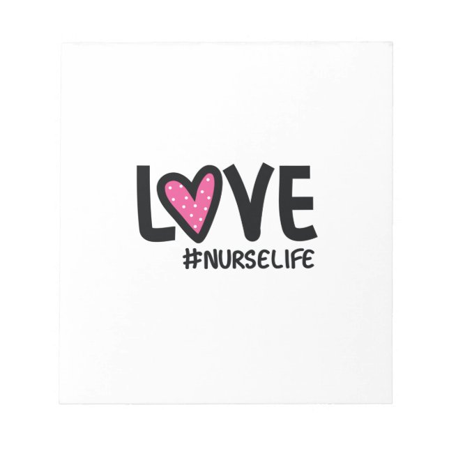 Bloco De Notas Enfermeira Gift Love Nurselife (Frente)